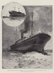 Cholera on Board a Troop-Ship at Plymouth, the Nubia going out to Sea at Night for the Funeral of a Victim